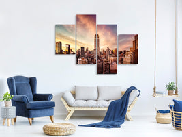 modern-4-piece-canvas-print-midtown-sunset