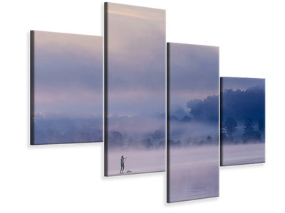 modern-4-piece-canvas-print-misty-lake-iv