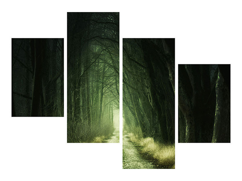 modern-4-piece-canvas-print-mysterious-forest-iii