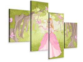 modern-4-piece-canvas-print-princess-in-the-wood