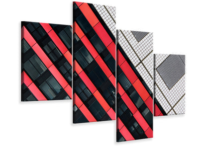 modern-4-piece-canvas-print-red-diagonals