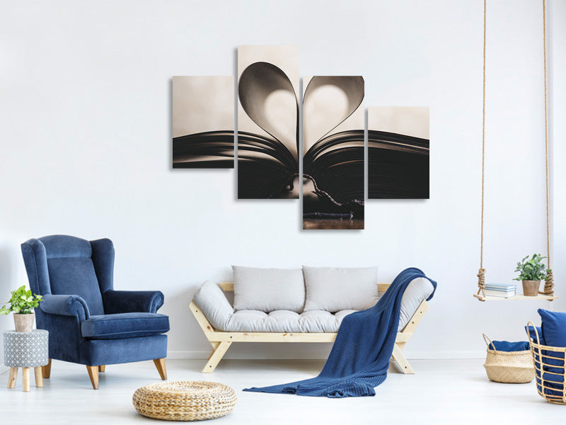 modern-4-piece-canvas-print-retro-paper