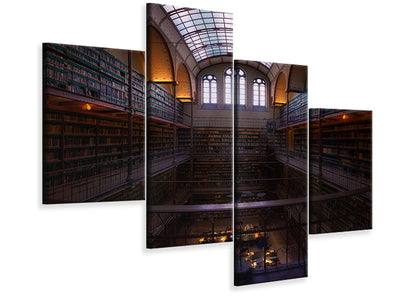 modern-4-piece-canvas-print-rijksmuseum-library