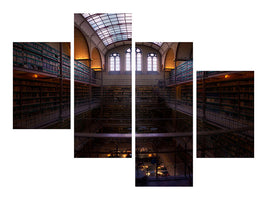 modern-4-piece-canvas-print-rijksmuseum-library