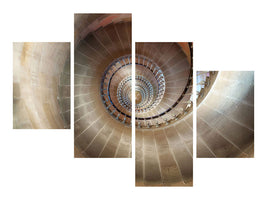 modern-4-piece-canvas-print-spiral-staircase