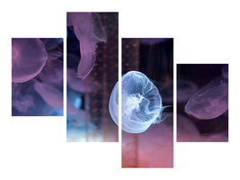 modern-4-piece-canvas-print-the-beauty-of-jellyfish