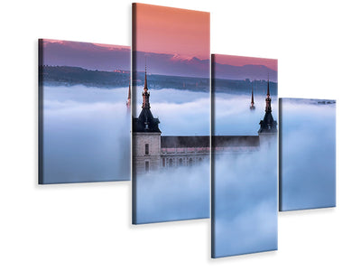 modern-4-piece-canvas-print-toledo-city-foggy-sunset