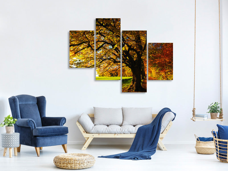 modern-4-piece-canvas-print-trees-in-the-autumn