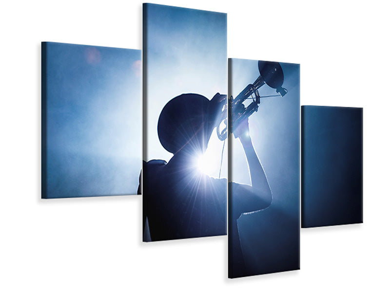 modern-4-piece-canvas-print-trumpet-player