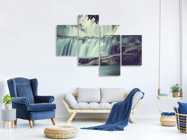 modern-4-piece-canvas-print-waterfall-mexico