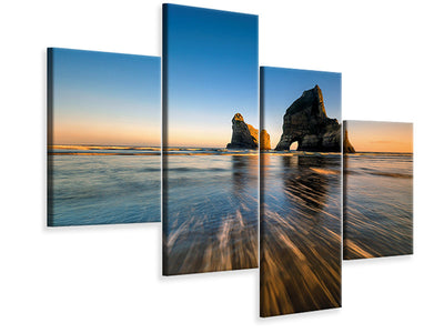 modern-4-piece-canvas-print-wharaiki-beach