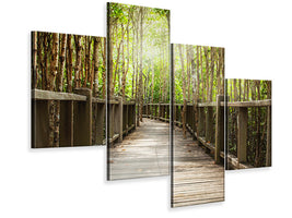 modern-4-piece-canvas-print-wooden-bridge