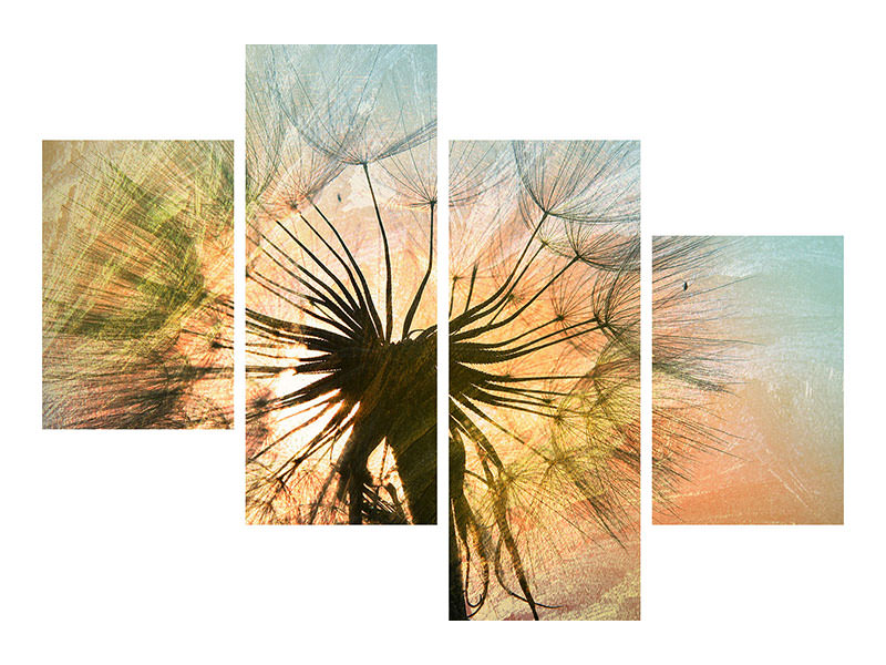 modern-4-piece-canvas-print-xxl-dandelion