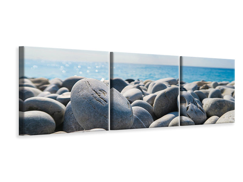 panoramic-3-piece-canvas-print-beach-stones