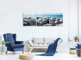 panoramic-3-piece-canvas-print-beach-stones