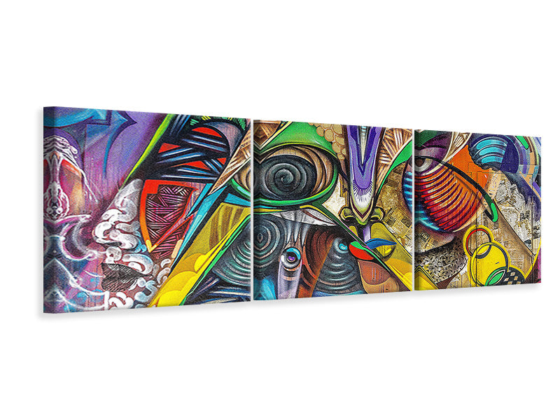 panoramic-3-piece-canvas-print-fantasy-graffiti