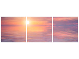panoramic-3-piece-canvas-print-sunset-by-the-lake