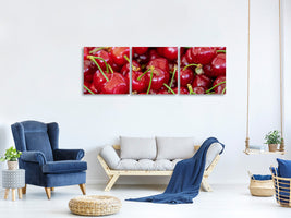 panoramic-3-piece-canvas-print-sweet-cherries